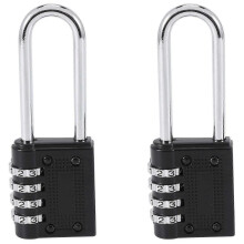 2 Pack Outdoor Combination Padlock Long Shackle Lock 6.5cm Shackle Waterproof 4 Digit Resettable Combination Lock New Arrival