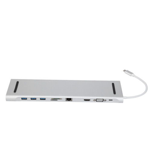 Κόμβος C από κράμα αλουμινίου 10 σε 1 USB, σταθμός σύνδεσης φορητού υπολογιστή με 1