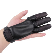 Glove Finger Tab Accessories Leather Gloves for Recurve & Compound Bow Three Finger Guard for Men Women & Youth Shooting Protective