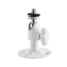 (White) Cctv Camera Stand Wall Ceiling Metal Mount Bracket Holder & Fitting Screws