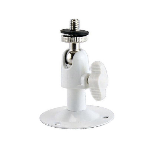 (White) Cctv Camera Stand Wall Ceiling Metal Mount Bracket Holder & Fitting Screws
