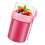 Delicate Blue Effective Snacks Cup Safe for Commuting-Rose pink 1