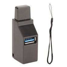 Mini hub USB portátil de 3 portas para troca a quente, portas USB expansíveis e transmissão estável para desktop e laptop.