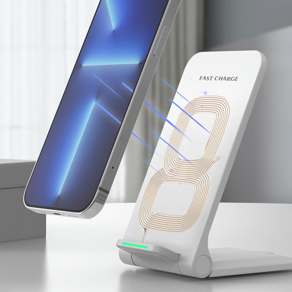 Stand 15W Wireless Phone Charger Compatible With Qi Charger Iphone, Samsung Pixel (Black) Black 9426802933260