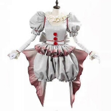(XS,A)Horror Clown Costumes for Women Halloween Cosplay Carnival Party Fancy Dress