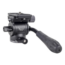 Mini Metal Hydraulic Damping Tripod Head with Handle and Arca-Type Quick Release for Cameras & Phones