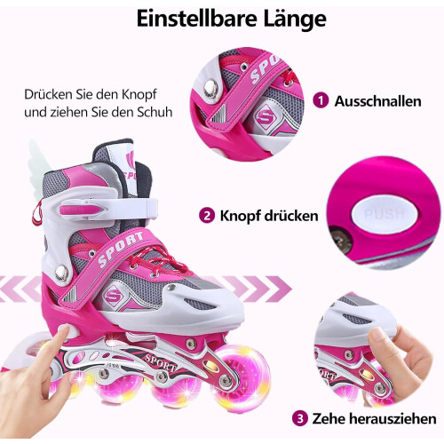 Inline Skates for , ,  pink L (3741 EU) 1