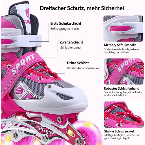 Inline Skates for , ,  pink L (3741 EU) 2