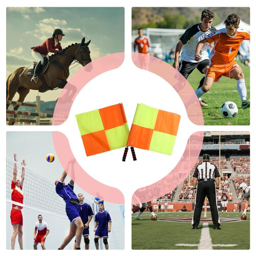 Football referee flags  ergonomic handle, high visibility for school games 2