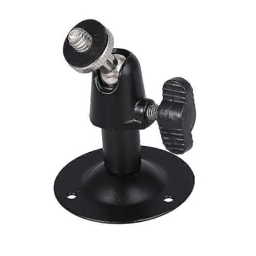 (Black) Cctv Camera Stand Wall Ceiling Metal Mount Bracket Holder & Fitting Screws