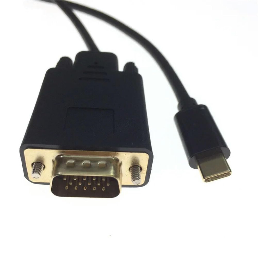 For Usb C 3.1 To Vga Cable Usb Type C Usb-C To Vga Male Converter Adapter Cable For Chromebook Pixel Xps 13 9365049359108