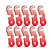 Camping Awning Tent Aluminum Guyline Runner Rope Tensioner 5mm Pack of 10 Red Ref: 1252