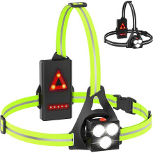 Lauflicht, USB-wiederaufladbares LED-Lauflicht, 120 verstellbare Brustlampe, 500 Lumen, Lauflicht mit Reflektorstreifen