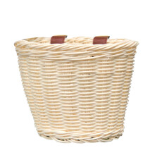Panier de vélo d'inspiration vintage pour guidon avant, bonne résistance à l'eau et position réglable, panier de vélo en osier adapté aux