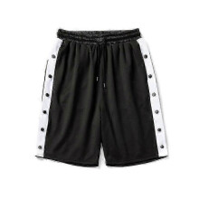 Pantalones cortos de baloncesto para hombre con broches laterales y diseño desprendible