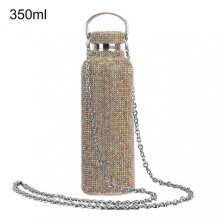 (350ml, 5 Colors) 350ml/500ml/750ml Insulated Bottle Rhinestone Inlaid Thermal Insulation Stainless Steel Kids Insulated Water Cup For Travel