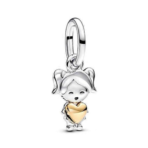 Μενταγιόν PANDORA Happy Girl, Δώρο Ζωτικότητας για Παιδιά, Με Χάντρες, Δώρο Γενεθ 1