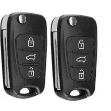 Stück Ersatz-Autoschlüsselgehäuse, kompatibel mit Hyundai i30, i35, i10, i20, iX20, iX35 und Kia Cee'd, Soul, Sportage, Venga, 3 Tasten