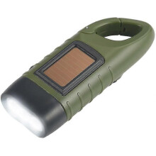 Notfall-Taschenlampe mit Handkurbel, LED-Taschenlampe mit Solarbetrieb und Dynamo