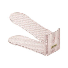 Schuhregal mit Fächern, höhenverstellbar, platzsparende Stapel für Schuhpaare (transparent, 3er-Pack) C