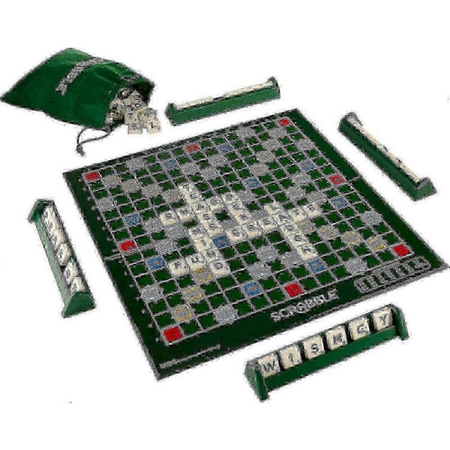 Ένα πολυτελές παιχνίδι Scrabble για 2 έως 4 παίκτες, με ένα ταμπλό που κλειδώνει τ