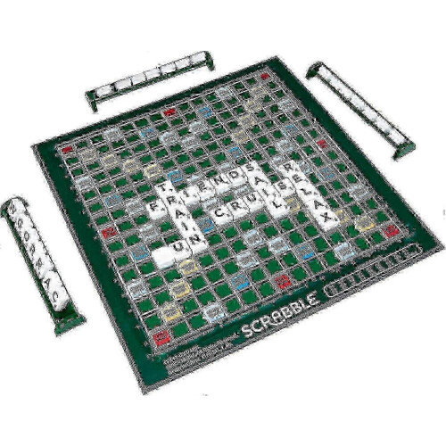 Ένα πολυτελές παιχνίδι Scrabble για 2 έως 4 παίκτες, με ένα ταμπλό που κλειδώνει τ 2