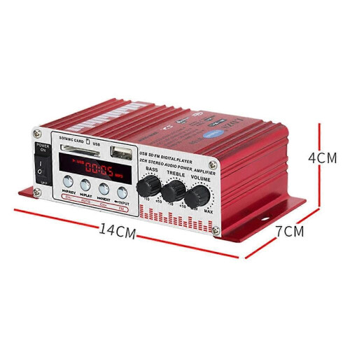 Μίνι ενισχυτής Bluetooth αυτοκινήτου 12v με κάρτα Bluetooth υψηλής ισχύος για οικια 2