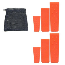 6-teiliges Set Baumfällkeile mit Spikes für sicheres Fällen von Bäumen – je 2 Keile mit 10 Zoll, 8 Zoll und 6 Zoll Länge, inklusive Aufbewa