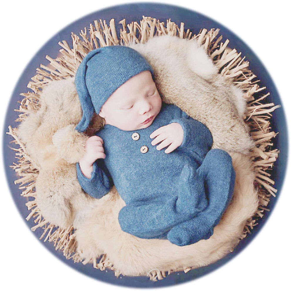 Born Photography Outfits - Boy & Girl Photoshoot Props ( 1#) Blue 9189345683428