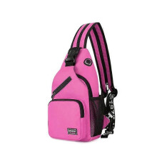 Sling-Rucksack, Mehrzweck-Umhängetasche, Reise- und Wanderrucksack, 12,9 x 7,8 cm, Lila