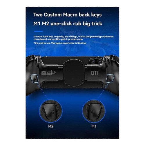 D11 Kabelloser, flexibler Gamecontroller für Switch/Android/iOS-Tablets, Multifunktions-Streaming-Joystick, Schwarz 2