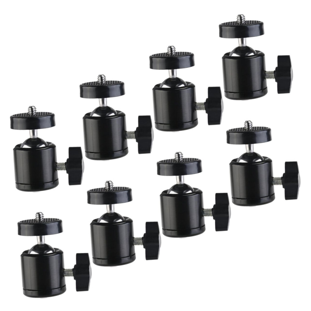 8Pcs Camera Mount Tripod Ball Heads Adapter For Camera Head 360 Degree Swivel Metal Construction Live Streaming Accessory 9412369412492