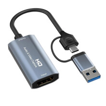 MS2131 USB3.0 Type-C Video Capture 1080P 60FPS Recording with 4K30Hz HD Loop Out for Camera PC PS4 Game Live Streaming Broadcast(2.0 30Hz)