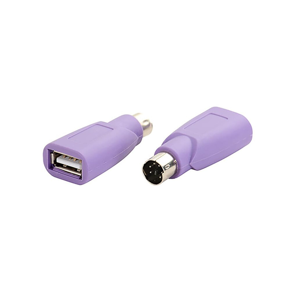 5Pcs/Lot Usb To Ps2 Ps/2 Keyboard Mouse Mice Adapter Converter Purple 9426802933987