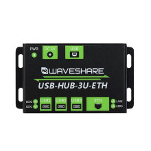 Industrieller multifunktionaler USB-Hub mit 3 USB-Ports und 100M-Ethernet-Anschluss (USB-HUB-3U-ETH)