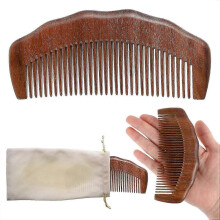 Peine de madera para el parto, peine para el parto con bolsa de tela, peine natural para el parto