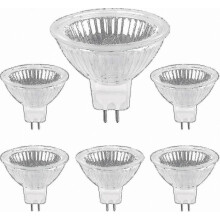 MR16 GU5.3 12V 50W Halogenlampe, Warmweiß 2700K, 800LM dimmbarer Spot, 6er-Pack