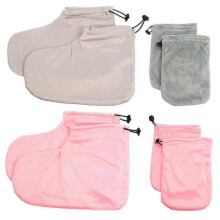 8-teiliges Set Damen-Stiefeletten, Wachssocken, Wachsbaumwollhandschuhe, Paraffinwachs-Einlagen, Paraffinwachs-Handschuhe, Paraffinwachs-Bad