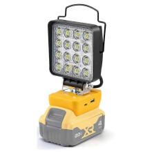 LED-Arbeitsleuchte für Dewalt 20V-Akku, kabellose 20V Max 48W-Akkuleuchte mit Unterspannungsschutz