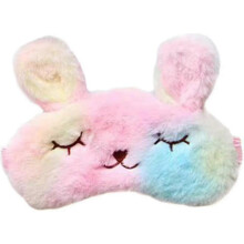 Rainbow Bunny Eye Spací maska na spaní Oční maska na spaní Oční maska na spaní Hedvábný zvířecí kryt očí