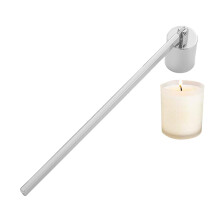 Candle Extinguisher Stainless Steel Wick Flame Extinguisher, Silver