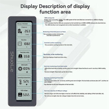 SHuoLe M.2 NVMe/NGFF Dual-Protokoll-SSD-Gehäuse mit Display, intelligenter digitaler Gesundheitserkennung, USB Typ-C 3.2 10 Gbit/s
