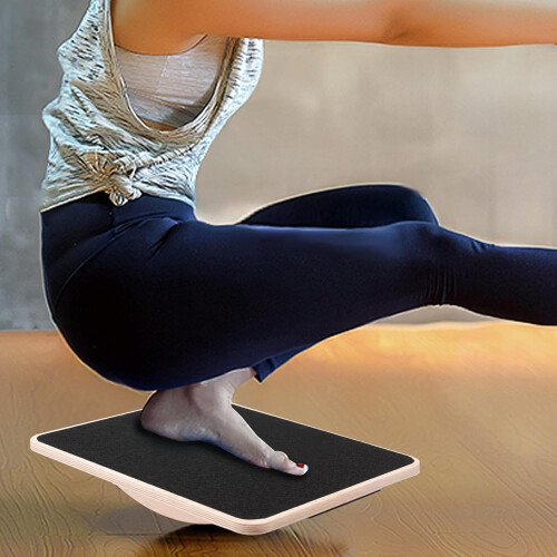 Wackble Balance Board  Wooden, Textured Surface, 300 lbs Capacity Ref: 6021 1