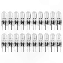 20er-Packung G4-Halogenlampen, 20 W, 12 V, klar, 2-polig, für Kochfeldbeleuchtung und Signalbeleuchtung