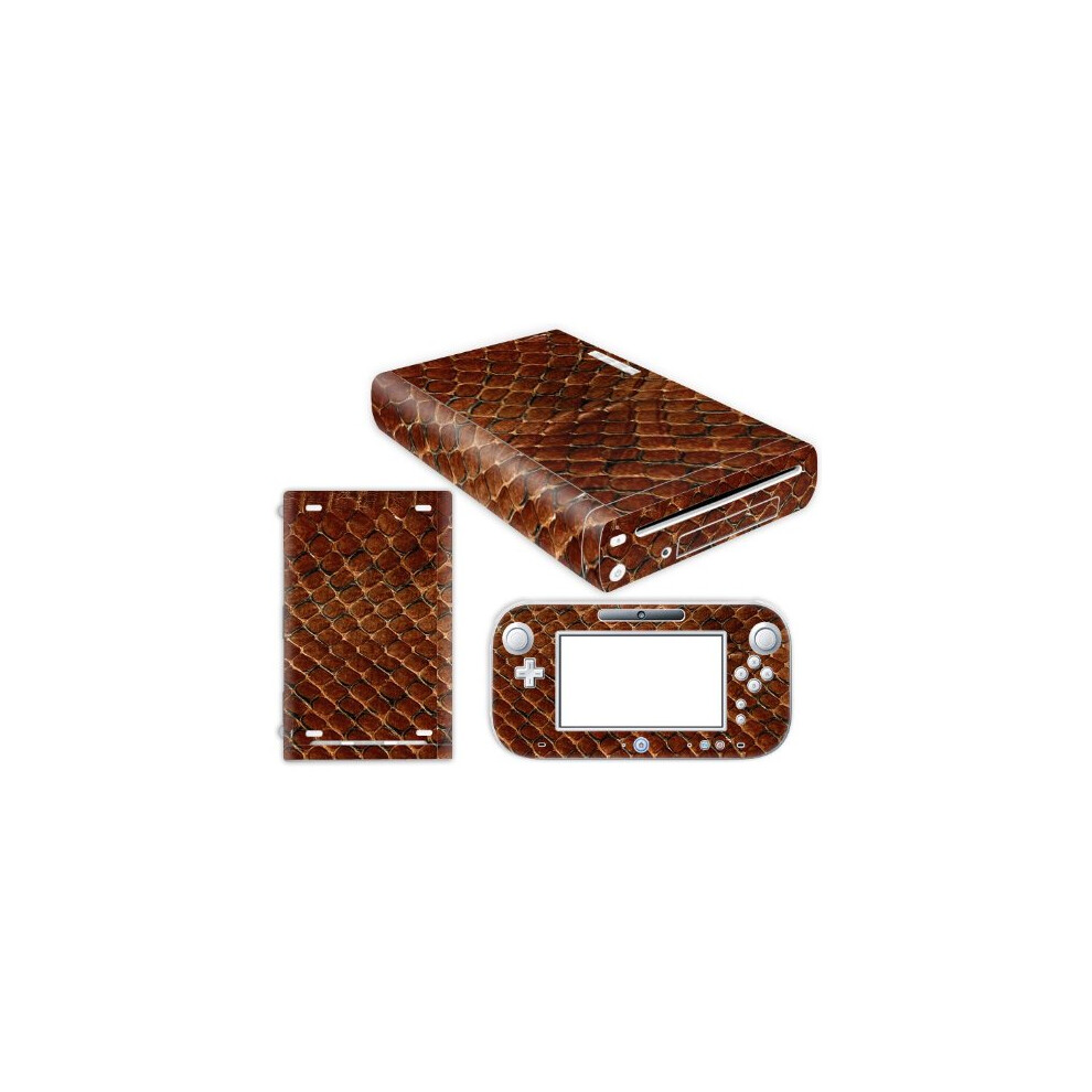 Vinyl Decal Skin Sticker Cover For Wii U-Snake Animal Brown 9412369413253
