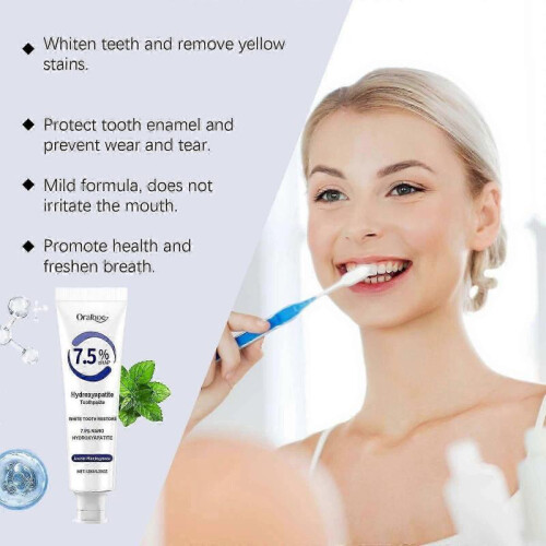 (3PCS) Hydroxyapatite Toothpaste for Advanced Enamel Protection, Gentle and Effective Formula, Fluoride-Free Toothpaste for Sensitive Teeth 2