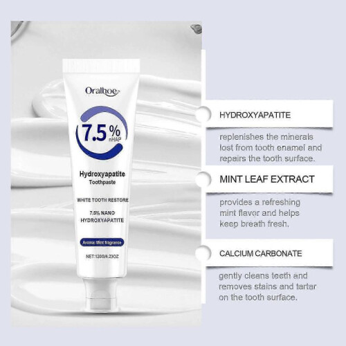 (3PCS) Hydroxyapatite Toothpaste for Advanced Enamel Protection, Gentle and Effective Formula, Fluoride-Free Toothpaste for Sensitive Teeth 1