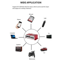 Mini 12V Auto-Audio Bluetooth-Verstärker, Hochleistungs-Steckkarten-Bluetooth-Verstärker für den Heimgebrauch