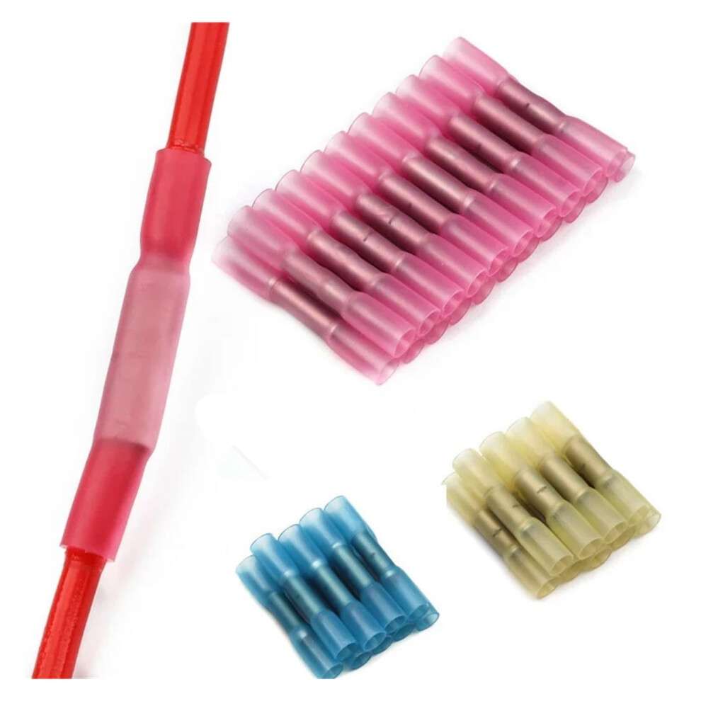 50Pcs Mix Insulated Heat Shrink Butt Terminals Electrical Splice Wire Connector Cable Crimp Terminals Awg 2210 Ref: 3732 9412369412973