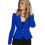 (S, blue) Women's Lightweight Work Office Blazer Jackets 1
